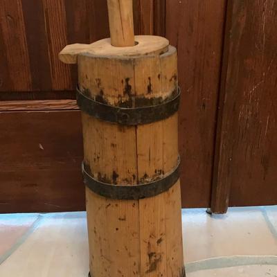 Medium Antique Wooden Butter Churner