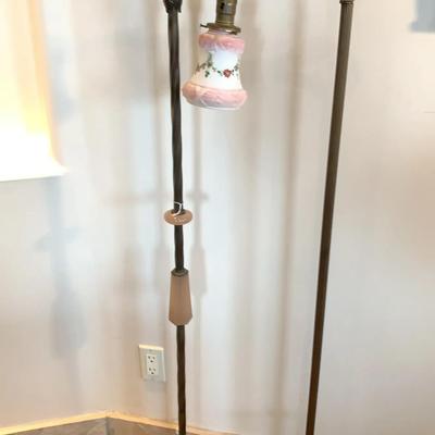 Lot Of 2 Antique Floor Lamps Both Working 