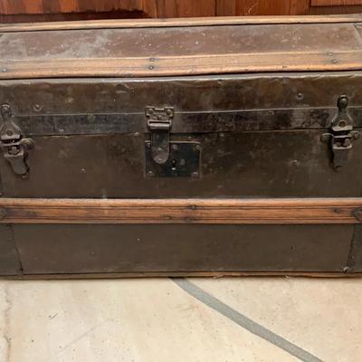 Antique Trunk With Rounded Top