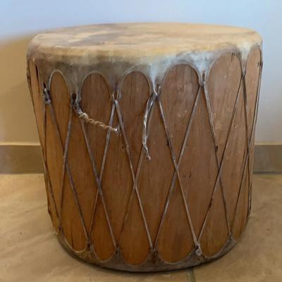 Vintage Rawhide Drum Made In Mexico 