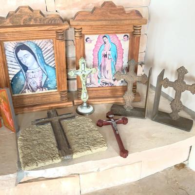 Religious Bookends And Other Decor