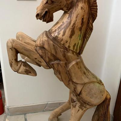 Carved Wooden Horse