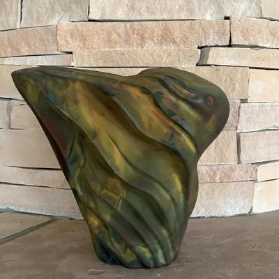 1980s Tony Evans Raku Vase-signed