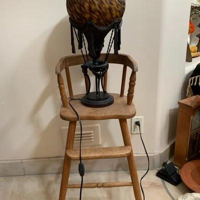 Maitland-Smith Decorative Balloon Lamp With Stool