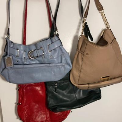 Micheal Kors Purse, Blue, Light Blue And Red Purses