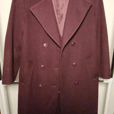Burgundy Wool Coat
