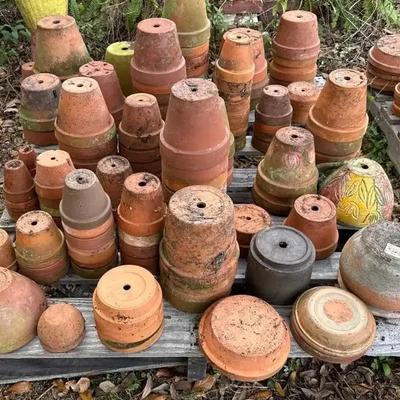 Large Lot of Vintage Terracotta Planters - Authentic Made in Mexico, Italy & More