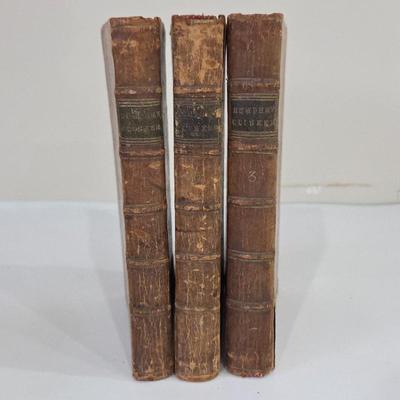 Rare Collector Antique 1771 Leather Bound Book Complete Set – The Expedition of Humphry Clinker by Tobias Smollett