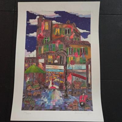  Linnea Pergola Signed Limited Edition 310/2250 Serigraph "Campo De Fiori"
