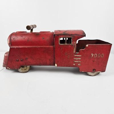 Marx 3000 Pressed Steel Ride-On Toy Train Locomotive 1930s-1950s