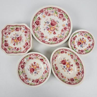 Johnson Bros England “Winchester” Dinnerware – Floral Plates & Bowls Group