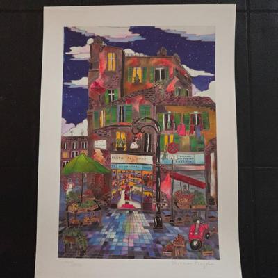  Linnea Pergola Signed Limited Edition 1069/2250 Serigraph "Campo de Fiori"