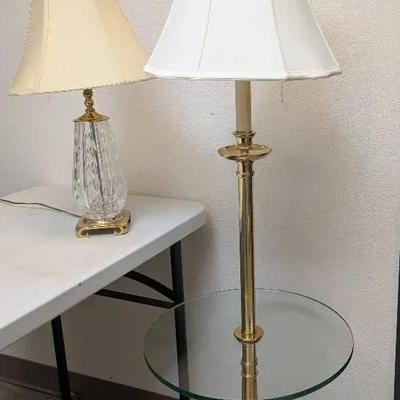Glass and Brass Lamps 