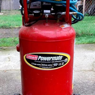Coleman Powermate 27-Gallon Air Compressor – 115 PSI – Electric – w/ Hose 