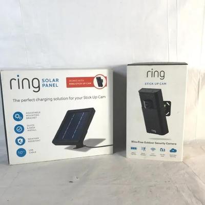 Ring Stick Up Cam w/ Ring Solar Panel – New in Box