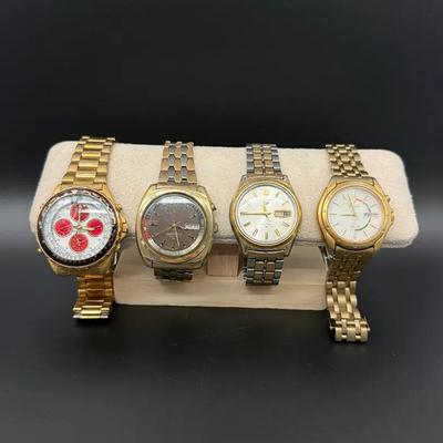 Lot of 4 Vintage Seiko Watches – Chronograph, Automatic & Quartz Models