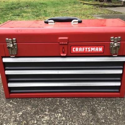NEW Craftsman Metal Toolbox w/ New Craftsman Tools & Used Screwdriver Set