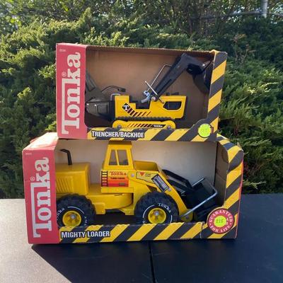 Tonka Mighty Tonka Construction Trucks – Loader & Trencher/Backhoe, Boxed, New