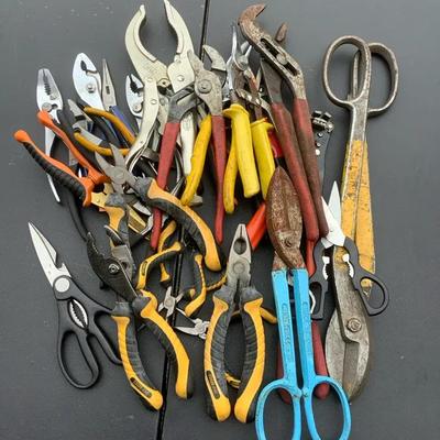 Mixed Lot of Hand Tools – Pliers, Snips, Shears & Cutters – Assorted Brands