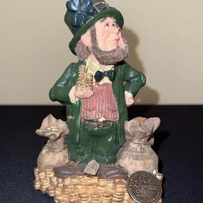 Lucky Leprechaun with Authentic Blarney Stone Piece