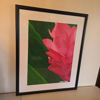 EFF167 - Framed Pink Ginger Painting 