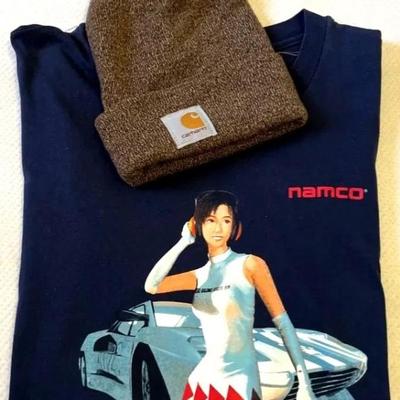 EFF118 Official 1998 Namco Ltd. Game T-Shirt With Carhartt Beanie 