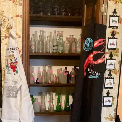 Vintage bottles, soda bottle collection