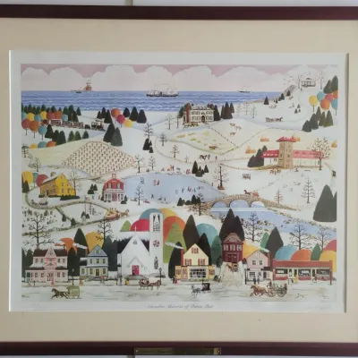  Limited Edition Print Titled  November Memories Of Darien Past By Claire Sci 