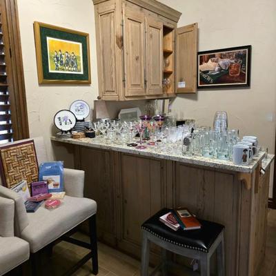 Stemware and barware including Riedel.