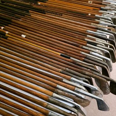 Antique golf clubs from around the world,