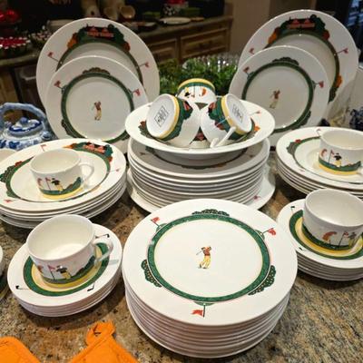 Christopher Stuart's "Fairway" fine china. 