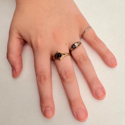 14 K Gold Ring Trio - Read Notes