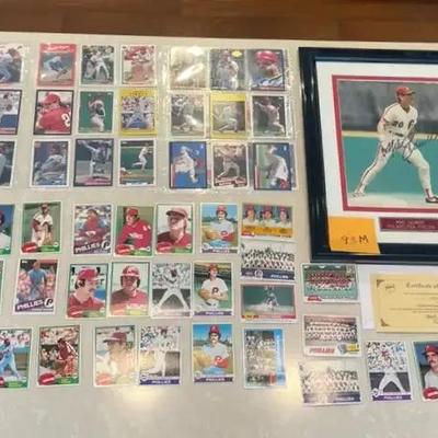 Philadelphia Phillies Sports Cards (1979-1990) & Signed Photograph Of Mike Schmidt 