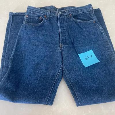 Pair Of Vintage 501 Button Fly Levi Jeans, 33 X 36