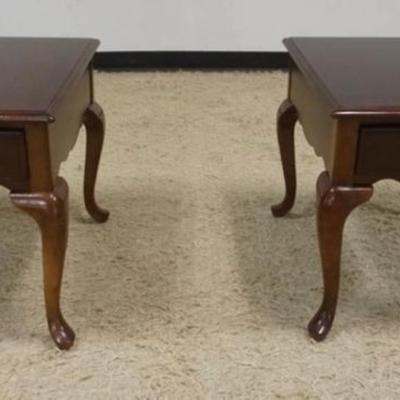 1217	PAIR OF 1 DRAWER LAMP END TABLES, EACH APPROXIMATELY 21 IN X 27 IN X23 IN H
