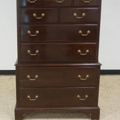 1210	ETHAN ALLEN SIGNATURE CHERRY 6 DRAWER HIGH CHEST ON BRACKET FEET, APPROXIMATELY 36 IN X 19 IN 56 IN H
