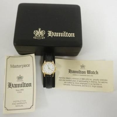 1102	LADIES HAMILTON WATCH IN ORGINIAL BOX WITH INSTRUCTIONS
