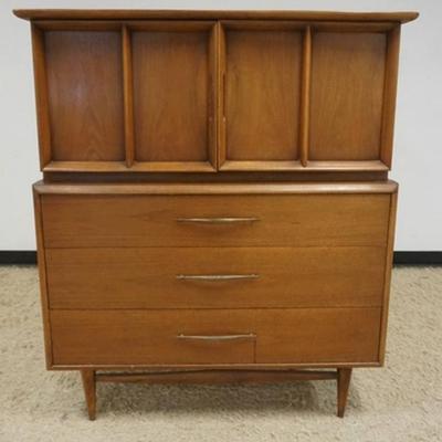 1225	KENT COFFEY *THE FORETELLER* MID CENTURY MODERN CHEST OF DRAWERS, 3 DRAWER UNDER 2 DOORS CONCEALING 2 DRAWERS, SOME STAINING ON TOP...