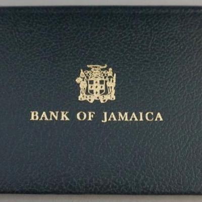 1172	1977 BANK OF JAMAICA BANK NOTE SET, LTD ED FOLDER SN 0094 TWO DIGIT VERY LOW SERIAL NUMBER
