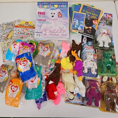 Vintage Ty Beanie Babies & McDonald's Happy Meal Toy Collection with Mary Beth's Beanie World Magazines