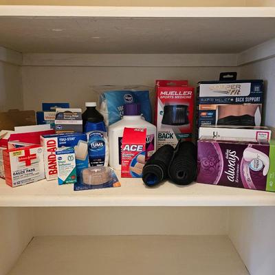 First Aid - Mueller Sports Medicine Back Brace, Copper Fit Back Support, First Aid Bandages, & Medical Supplies Lot