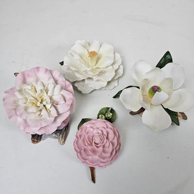 Vintage Boehm Magnolia Wall Flowers Collection - Handcrafted Floral Decor Set