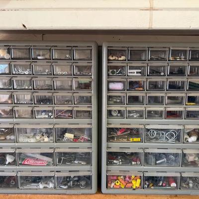 Set Of 2 Stack-On Drawer Storage Cabinets (1 With Smaller Drawers)