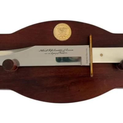Limited Edition NRA Member Legacy of Freedom Bowie Knife with Display 