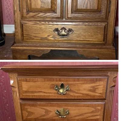 2 Oak Nightstands