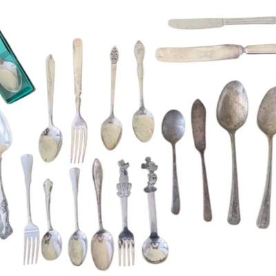Collection of Assorted Vintage Silver-Plated Flatware
