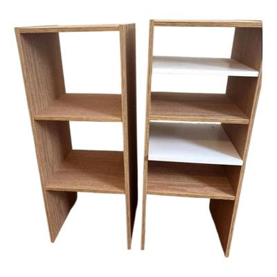 Wooden Shelving Unit And Stackable Shelves 