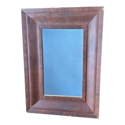 Mirror with wooden frame