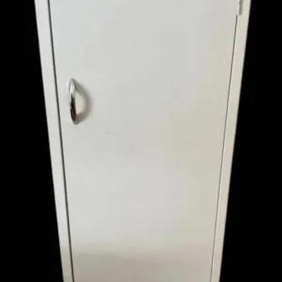 White Metal Storage Cabinet 