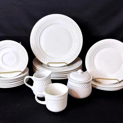Gibson Imperial Braid White China Set
